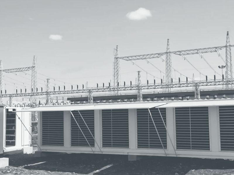 Mining container next to a substation at our site in Ethiopia